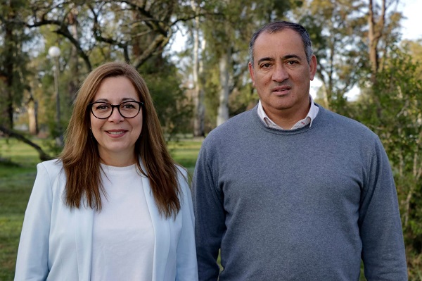 Diputada Mariana Farfán acompañada de Claudio De Los Santos, actual Secretario Seccional de Luz y Fuerza y de la CGT